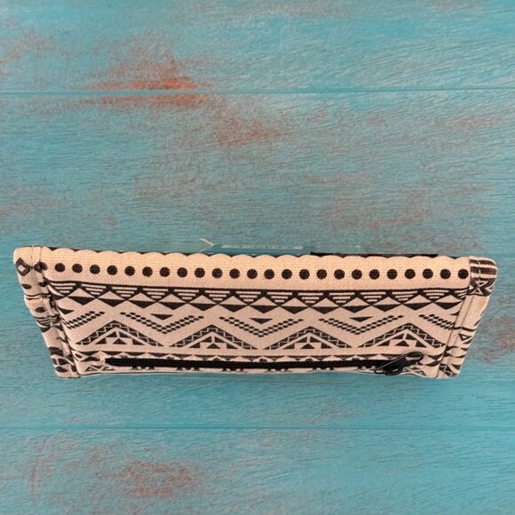 Kavu Mondo Spender Tri-Fold Design Wallet Clutch Travel Organizer Black & Cream - Picture 4 of 9